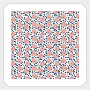 Pink Red Floral Design Pattern Sticker